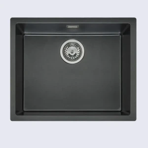 Texel 50 Black Silvery zlewozmywak granitowy