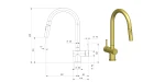 Flint Gold II Reginox bateria zlewozmywakowa PVD