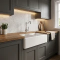 Dublin II zlewozmywak ceramiczny z odkrytym frontem