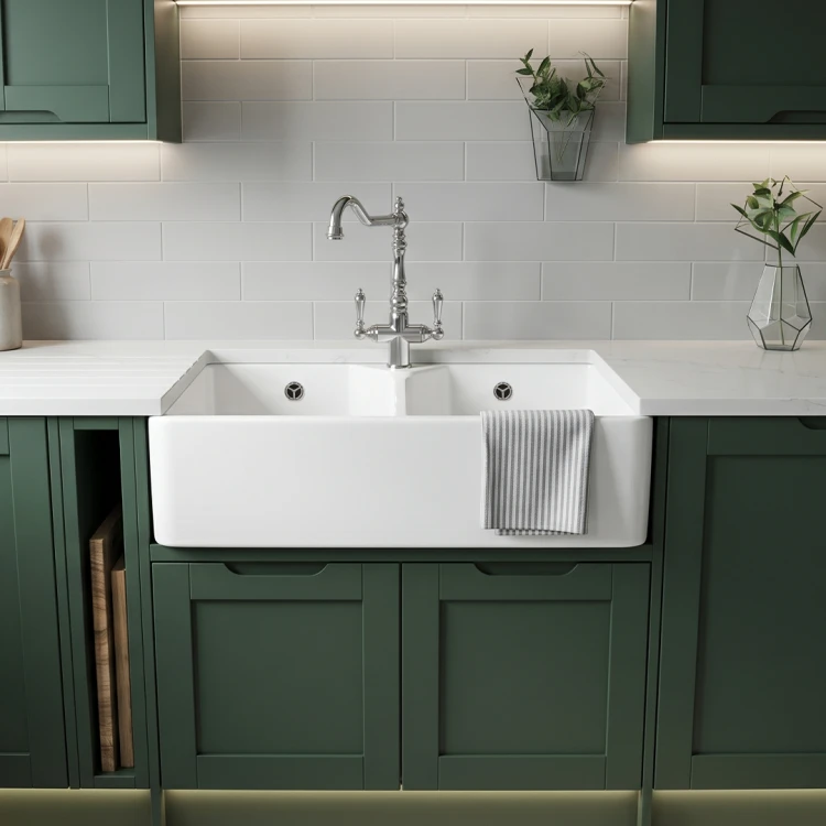 Dublin II zlewozmywak ceramiczny z odkrytym frontem