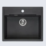 Amsterdam 54 Tapwing Black Silvery zlewozmywak granitowy
