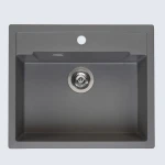 Amsterdam 54 Tapwing Grey Silvery zlewozmywak granitowy