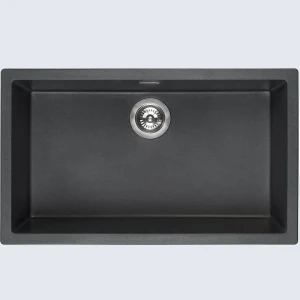 Amsterdam 72 Black Silvery zlewozmywak granitowy