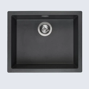 Amsterdam 50  Black Silvery zlewozmywak granitowy