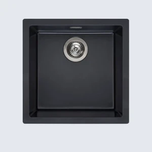 Amsterdam 40  Black Silvery zlewozmywak granitowy