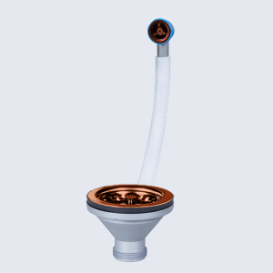 Odpływ miedziany z okrągłym przelewem