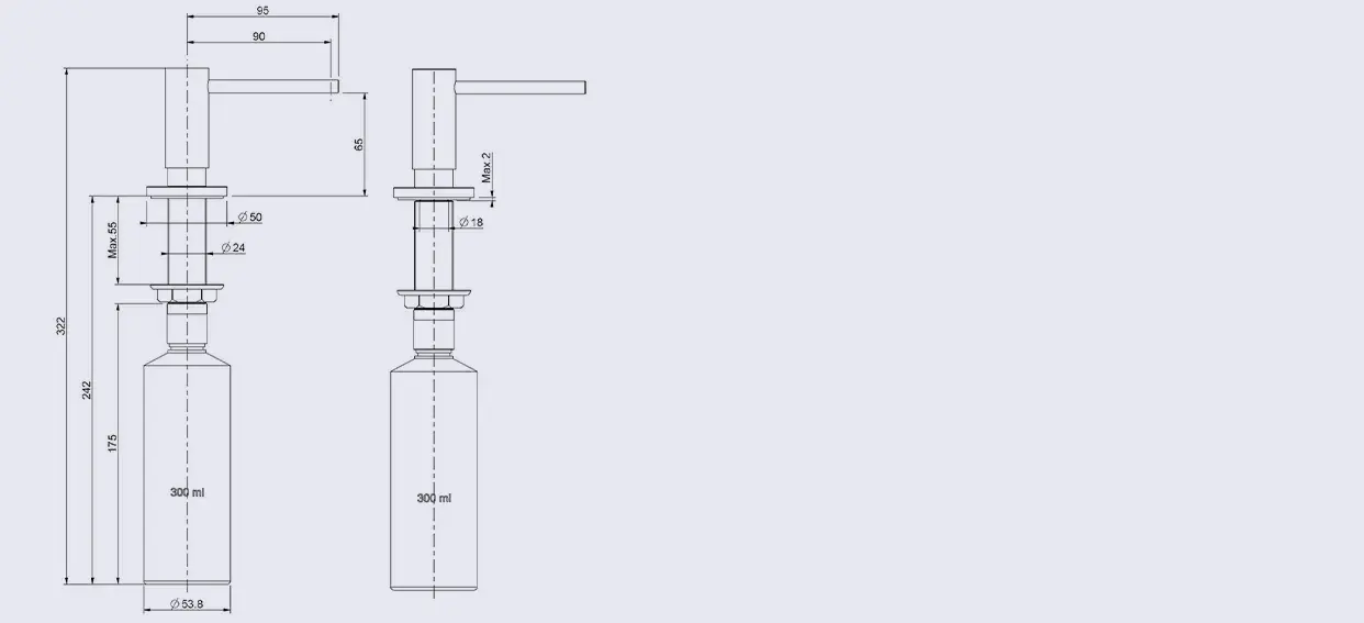 Dozownik płynu Jet Black
