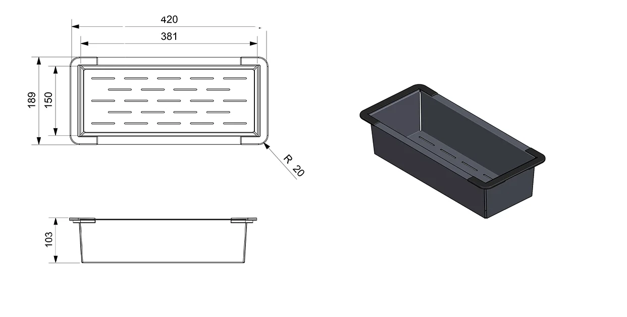 Miska gun metal II